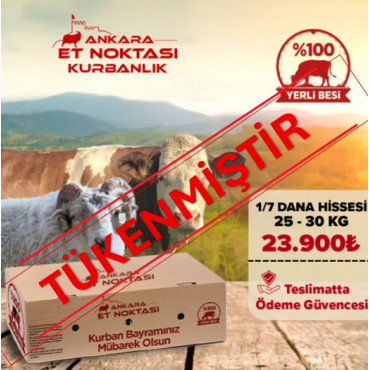 25-30 Kg Kurbanlık Dana 1/7 Hissesi