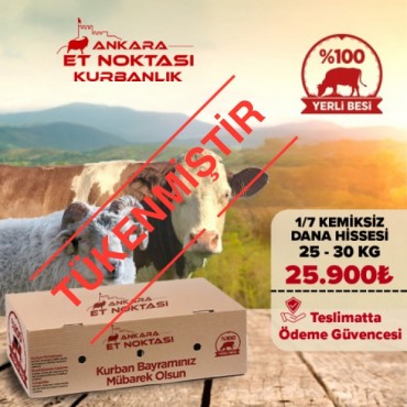 25-30 Kg Kemiksiz Kurbanlık Dana 1/7 Hissesi